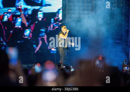 Marracash in Concerto allo Stadio Olimpico 'Grande Torino' Foto di Luca Moschini - Turin 14/06/2025 - Data Sold Out del Tour 'Marra Stadi 2025' Stockfoto