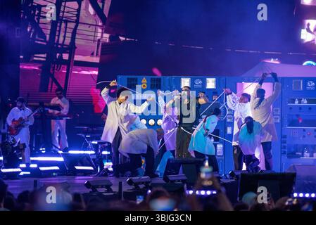 Marracash in Concerto allo Stadio Olimpico 'Grande Torino' Foto di Luca Moschini - Turin 14/06/2025 - Data Sold Out del Tour 'Marra Stadi 2025' Stockfoto