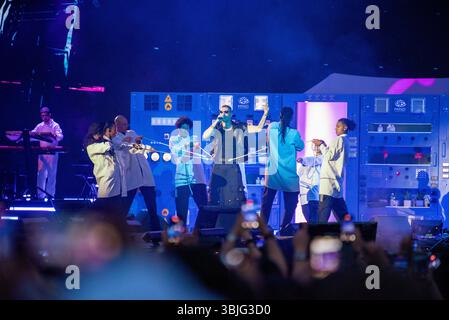 Marracash in Concerto allo Stadio Olimpico 'Grande Torino' Foto di Luca Moschini - Turin 14/06/2025 - Data Sold Out del Tour 'Marra Stadi 2025' Stockfoto