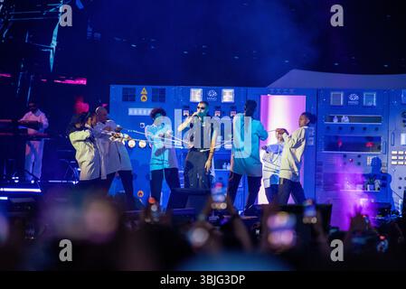 Marracash in Concerto allo Stadio Olimpico 'Grande Torino' Foto di Luca Moschini - Turin 14/06/2025 - Data Sold Out del Tour 'Marra Stadi 2025' Stockfoto