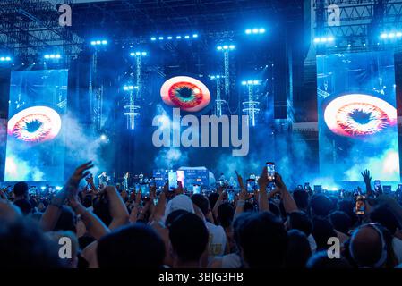 Marracash in Concerto allo Stadio Olimpico 'Grande Torino' Foto di Luca Moschini - Turin 14/06/2025 - Data Sold Out del Tour 'Marra Stadi 2025' Stockfoto