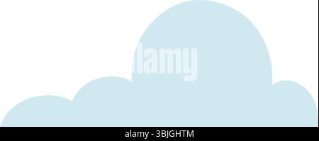 Blaue Wolkenform Im Einfachen Grafikstil Stock Vektor