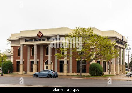 Cheyenne, Wyoming - 26. Mai 2025: Jonah Bank of Wyoming Building in Downtown Cheyenne, Wyoming Stockfoto