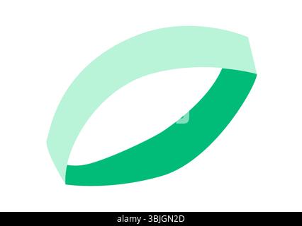 Stirnband Sommer Kopf Mode Accessoire Kleidung technische Illustration. Vektor-Kopfbedeckung für Männer, Frauen, Unisex-Stil, flache Vorlage CAD-Modell Skizze Umriss isoliert Stock Vektor