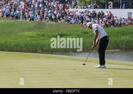 Caledon, Ontario, Kanada. Juni 2025. Alex Smalley tritt in der letzten Runde der RBC Canadian Open im TPC Toronto im Osprey Valley in Caledon, Ontario, Kanada auf. Daniel Lea/CSM/Alamy Live News Stockfoto