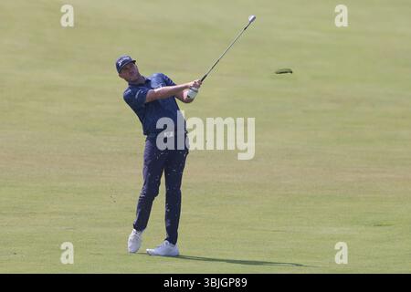 Caledon, Ontario, Kanada. Juni 2025. Taylor Pendrith erreicht in der letzten Runde der RBC Canadian Open, die im TPC Toronto im Osprey Valley in Caledon, Ontario, Kanada ausgetragen wurde. Daniel Lea/CSM/Alamy Live News Stockfoto