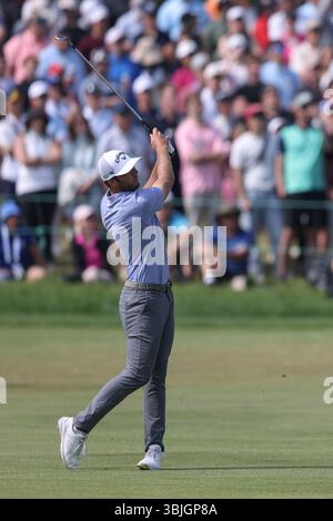 Caledon, Ontario, Kanada. Juni 2025. Sam Burns hat in der Finalrunde der RBC Canadian Open im Osprey Valley in Caledon, Ontario, Kanada, den 18. Platz erreicht. Daniel Lea/CSM/Alamy Live News Stockfoto