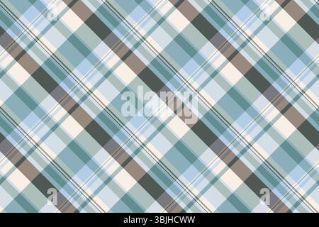 Elegantes Karomuster in sanften Blau-, Grün-, Braun- und Cremetönen. Vielseitig einsetzbar für Hintergründe, Textilien und Designs. Sorgt für Wärme, Tragekomfort und klassische Stylings Stock Vektor
