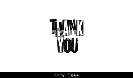 Dankeschön Mit Fettgedruckter Schrift. Perfekt für Mitarbeitererkennung, HR-Poster, Kartendesign, Dankesbeitrag in sozialen Medien oder Motivationsarbeit Stock Vektor