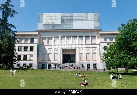 Brüssel Belgien 11. Juni 2025 Europäische Institutionen im Europäischen Viertel. Haus der europäischen Geschichte, HEH im ehemaligen Eastman Building, Leopold Park. Europa, Union, EU, Museum Stockfoto