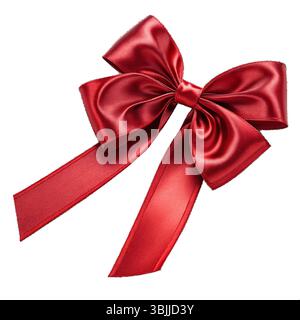 Elegante Schleife Aus Rotem Satin – Geschenkverpackung, Dekoration Und Festliches Design Stock Vektor