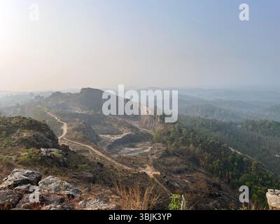 Panoramablick auf Wayanad Hills Stockfoto