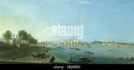 Wilson, Richard; Westminster Bridge im Bau; Tate; http://www.artuk.org/artworks/westminster-bridge-under-construction-202942 Stockfoto