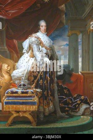 Gerard, Francois; Karl X. (1757–1836) in seinem Krönungsgewand; Bowes Museum; http://www.artuk.org/artworks/charles-x-17571836-in-his-coronation-robes-44555 Stockfoto