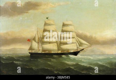 Yorke, William Horde; The Barque 'Minnie Carvill'; National Maritime Museum; http://www.artuk.org/artworks/the-barque-minnie-carvill-176205 Stockfoto