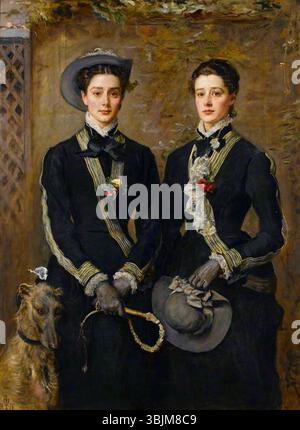 Millais, John Everett; The Twins, Kate and Grace Hoare; The Fitzwilliam Museum; http://www.artuk.org/artworks/the-twins-kate-and-grace-hoare-4755 Stockfoto