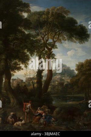 Van Bloemen, Jan Frans; Pastoral Landscape; National Trust, Kedleston Hall and Eastern Museum; http://www.artuk.org/artworks/pastoral-landscape-172187 Stockfoto
