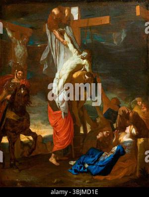 Le Brun, Charles; der Abstieg vom Kreuz; Gemäldesammlung; http://www.artuk.org/artworks/the-descent-from-the-cross-32170 Stockfoto