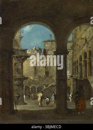 Guardi, Francesco; An Architectural Caprice; The National Gallery, London; http://www.artuk.org/artworks/an-architectural-caprice-114285 Stockfoto