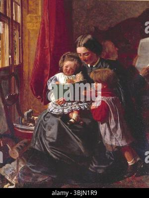 Houghton, Arthur Boyd; Mother and Children Reading; Tate; http://www.artuk.org/artworks/mother-and-children-reading-199381 Stockfoto