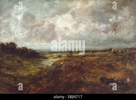 Constable, John; Branch Hill Pond, Hampstead Heath, With a Cart and Carters; Tate; http://www.artuk.org/artworks/branch-hill-pond-hampstead-heath-with-a-cart-and-carters-198328 Stockfoto