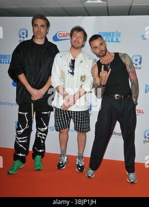 Am Sonntag, den 15. Juni 2025, in London, England, Großbritannien, wurde er mit Charlie Simpson, Matt Willis und James Bourne beim Summertime Ball der Hauptstadt mit Barclaycard im Wembley Stadium, Wembley, belegt. CAP/CAN ©CAN/Capital Pictures Stockfoto