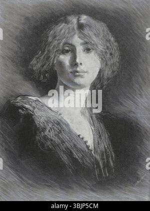 Schwarze Diamanten von Jean-Joseph Benjamin-Constant (1845–1902) ist ein Gemälde aus dem Jahr 1895 oder früher. Das Stück spiegelt Benjamin-Constant's Fokus auf die dramatische Verwendung von Licht und Schatten wider und zeigt möglicherweise Figuren in satter, dunkler Kleidung, die die für seinen Stil typische Tiefe und Textur einfangen. Stockfoto