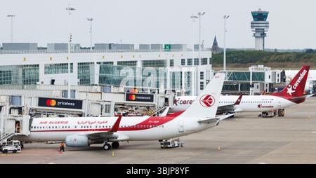 Zaventem, Belgien. Juni 2025. Flugzeuge, die bei der Vorstellung des Sommerplans der Luftpolizei am Flughafen Brüssel in Zaventem am Montag, den 16. Juni 2025, abgebildet wurden. BELGA FOTO BENOIT DOPPAGNE Credit: Belga News Agency/Alamy Live News Stockfoto
