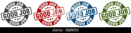 Guter Jobstempel. Guter Jobstempel auf weißem Hintergrund Stock Vektor