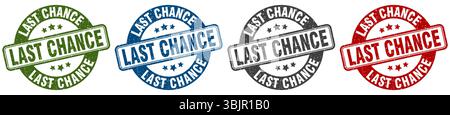 Letzte Chance. Letzte Chance auf weißem Hintergrund Stock Vektor