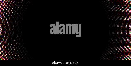 Farbenfroher Halbtonhintergrund, abstrakte glitzernde Punkte Hintergrund, Disco-Textur Design, glänzendes Konfetti Banner. Stock Vektor