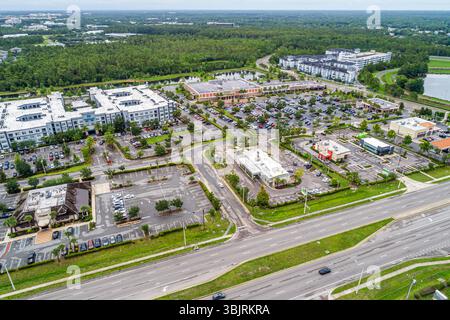 Orlando University Florida, Blick von oben nach unten, East Colonial Drive State Road 50, Außenansicht, Supermarkt Publix Supermarkt, M Stockfoto