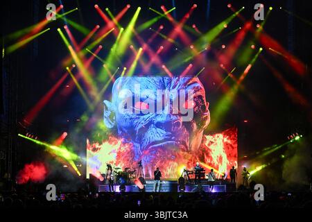 Rom, Italien. Juni 2025. Duran Duran während der Europa-Tour 2025 im Circo Massimo am 16. Juni 2025 in Rom, Italien. Quelle: Domenico Cippitelli/Alamy Live News Stockfoto