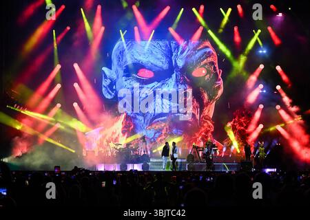 Rom, Italien. Juni 2025. Duran Duran während der Europa-Tour 2025 im Circo Massimo am 16. Juni 2025 in Rom, Italien. Quelle: Domenico Cippitelli/Alamy Live News Stockfoto