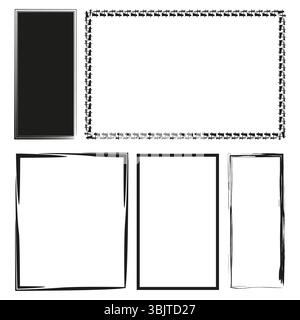 Bildschirmlayout-Modell. Vorlage für Schnittstellendesign. Vektor-Drahtmodellstruktur. Framework für digitale Prototypen. Stock Vektor