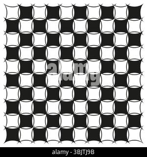 3D-Kreismuster. Volumenkugelformen. Weißer Graukontrast. Geometrische Illusion des Vektors. Stock Vektor