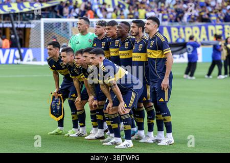 Miami Gardens, Usa. Juni 2025. Miami, Vereinigte Staaten von Amerika, 16. Juni 2025: CA Boca Juniors in Aktion während des Spiels der FIFA Club-Weltmeisterschaft zwischen CA Boca Juniors und SL Benfica im Hard Rock Stadium, Miami am 16. Juni 2025 (João Bravo /SPP) Foto: SPP Sport Press Photo. /Alamy Live News Stockfoto