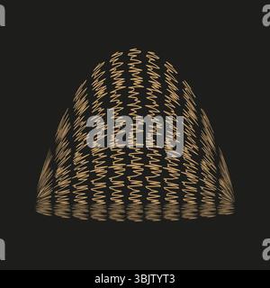 Abstrakte gewebte Textur. Organische Musterlinien. Detaillierte Stoffstruktur. Vektor-Textil-Illustration. Stock Vektor