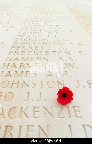 Villers-Bretonneux (Nordfrankreich): Australisches Nationaldenkmal, australisches und neuseeländisches Armeekorps, ANZAC, Gedenkstätte für australisches Militär Stockfoto