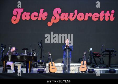 Jack Savoretti eröffnete die Duran Duran Europe Tour 2025 im Circo Massimo am 16. Juni 2025 in Rom. Stockfoto