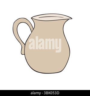 Vektor Hand gezeichnete Skizze Kritzelfarbene Glas isoliert auf weißem Hintergrund Stock Vektor