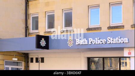 Bath Police Station, Manvers Street, Bath Juni 2025. Sommer Stockfoto