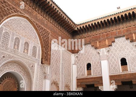 Madrasa Ben Youssef aus Marrakesch Stockfoto