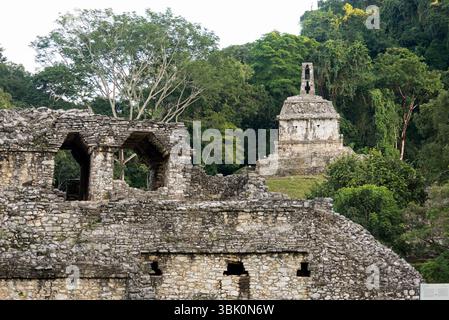 Palenque: Eine bedeutende archäologische Stätte der Maya in Chiapas, Mexiko Stockfoto