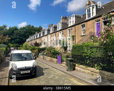 Teviotdale Place Stockbridge Kolonien, traditionelles Wohnhaus, Edinburgh Schottland Stockfoto
