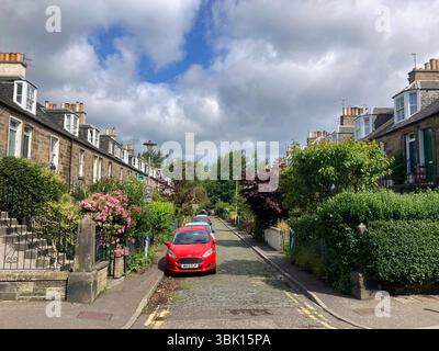 Stockbridge Kolonien, traditionelle Wohnhäuser, Edinburgh Schottland Stockfoto