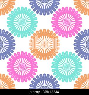 Ornament in bunten Fliesen nahtlose geometrische Muster Vektor Illustration Stock Vektor