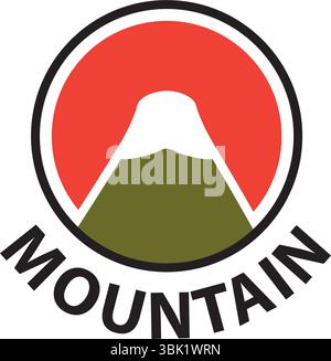 Vektorvorlage mit Mountain-Logo Stock Vektor