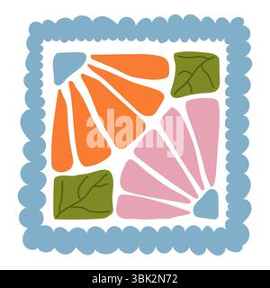 Handgezeichnetes buntes Blumenelement Stock Vektor