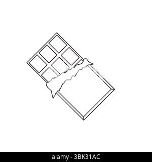 Schokoladenriegel Emoji Symbol Symbol Symbol Vektor Illustration Essen Stock Vektor